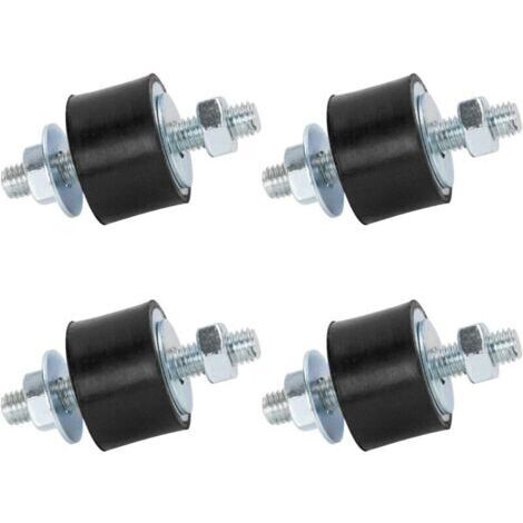 Bloc Silent Echappement Male Caoutchouc Goujons Amortisseur M8 30x20 mm 4 Pack Anti Vibration Isolateur Monte D’Isolation de Vibration pour Mini Split Pompes à Chaleur, Compresseurs d’air