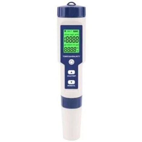 Testeur de salinité de piscine, testeur numérique de salinité d'eau de mer 5 en 1, kit de test d'étanchéité IP67