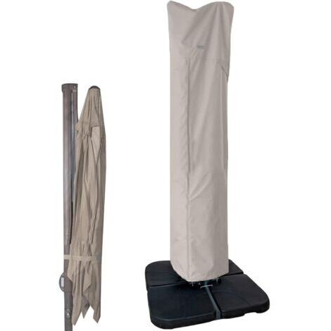 Housse pour parasol déporté – Housse imperméable et résistante pour parasols déportés, idéale pour une utilisation en extérieur, 260x65 cm.