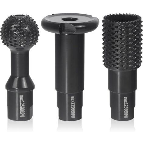 Fraise à Bois - Disques Meuleuse Sculpture Bois, Set de 3 Burrs Rotatifs, Gouge et Ciseaux à Bois pour Meuleuses 115/125mm - Outils de Coupe,Menuiserie Outillage