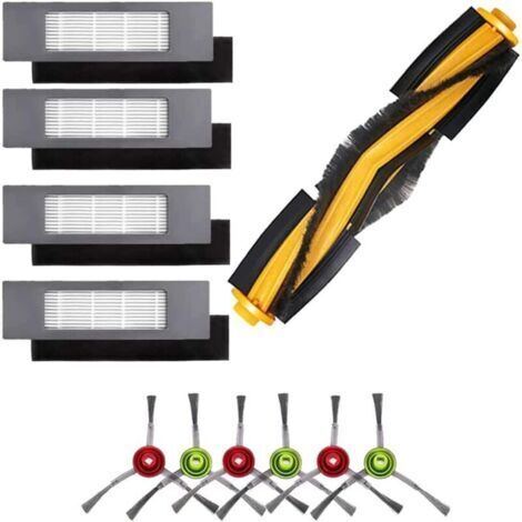 Accessoires Compatible pour Ecovacs Deebot T8 N8, 1 Brosse Principale, 4 Filtres, 6 Brosses Latérales pour Deebot ozmo 950 920 T8 T8+, T8 AIVI, T8MAX, N8, N8+, N8 Pro, N8 Pro+, T9, T9+ Aspirateur