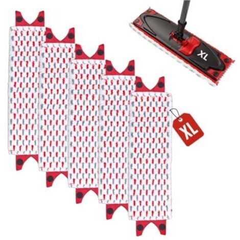 5 Pièces Recharge Serpillere pour Vileda Ultramax XL, Microfibre Recharge Balai, Balai Serpillèr Costume, pour Nettoyage des Sols, Absorbe Facilement Saleté