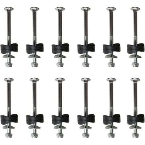 Tinor – Lot de 12 entretoises de trampoline en acier galvanisé – Vis de fixation 6mm – Accessoires de rechange pour trampoline – Montage facile