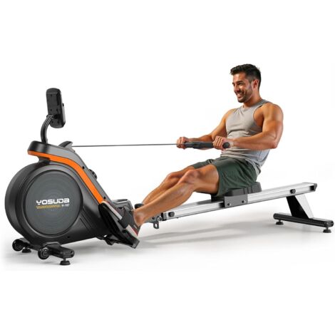 YOSUDA Vogatore Professionale per Casa, 16 Livelli di Resistenza, Vogatore Magnetico Silenzioso con APP, Monitor Bluetooth & Stent Capacità di Carico 160KG