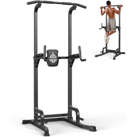 Sportsroyals Power Tower Dip Station Barra per trazioni per Palestra a casa, Attrezzatura per Allenamento della Forza, 204 kg.