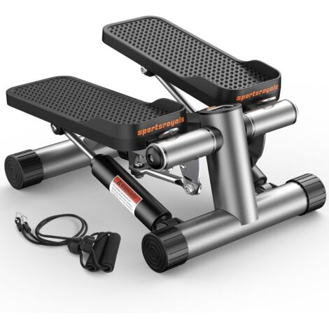 Sportsroyals Stepper Fitness 3in1  Mini Stepper Fitness Casa con Bande di Resistenza + Monitor LCD, 150 kg