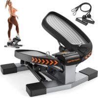 Sportsroyals Stepper Fitness 3in1 Mini Stepper Fitness Casa con Bande di Resistenza + Monitor LCD, 150 kg