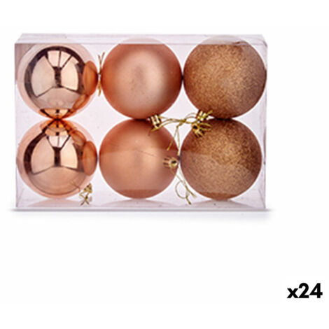 Palle di Natale - Non specificato - Rame - Plastica - 8 cm - Confezione da 24 unità (1/3)