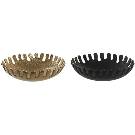 Centrotavola - Moderno - Nero dorato - 32 x 32 x 9 cm - 2 unità - Elegante (1/3)