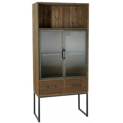 Armadio - DECORAZIONE CASA - DKD - Nero - Legno - Metallo - 2 porte - 160 cm (1/2)