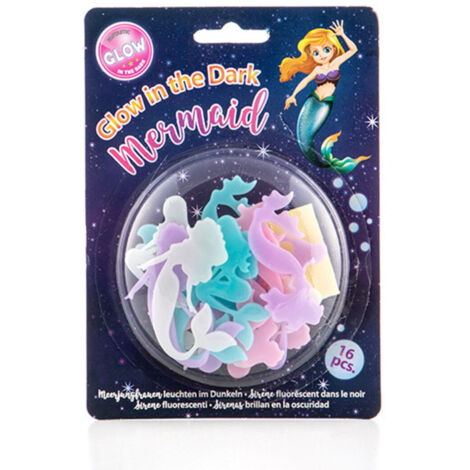 Decorazione luminosa - GENERICO - Sirene fluorescenti Junior Knows - Confezione da 16 - Luminescenti - Per camera dei bambini (1/2)