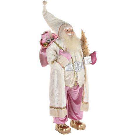 Decorazione di Natale - DKD HOME DECOR - Standard - Grigio e Rosa - 60x50x124 cm - Poliestere e PVC (1/4)