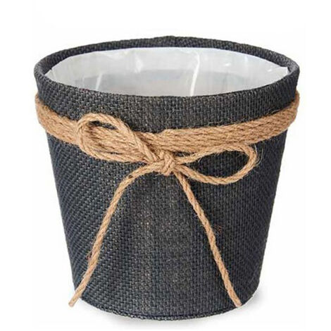 Cache-pot - IBERGARDEN - Legame - Plastica - Grigio - 16 x 14,5 x 16 cm (1/2)