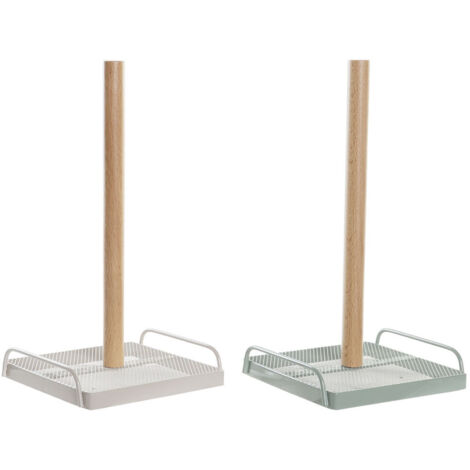 Soporte de papel - DKD Home Decor - Estándar - Metal y pino - Beige - 16 x 15 x 29,5 cm (1/3)