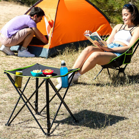 Mesa de Camping Plegable - Cafolby - InnovaGoods - 2 portavasos - Bolsa de transporte - Ligera y manejable (1/5)