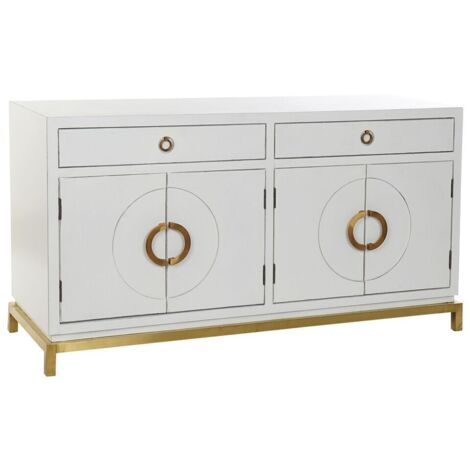 Buffet - DKD HOME DECOR - Kamakura - Madera de ingeniería - Blanco - 2 puertas (1/2)