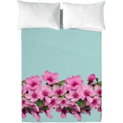Juego de sábanas - Devota & Lomba - Flor Almendro - 160x270 cm - 1 funda de almohada - Algodón natural (1/2)