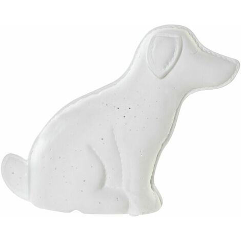 Lámpara de escritorio - Blanca - Porcelana - Diseño perro - 25W - 220V - 19cm de altura (1/4)