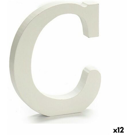 Letra Pincello C Blanco 1,8 x 21 x 17 cm (12 Unidades) (1/2)