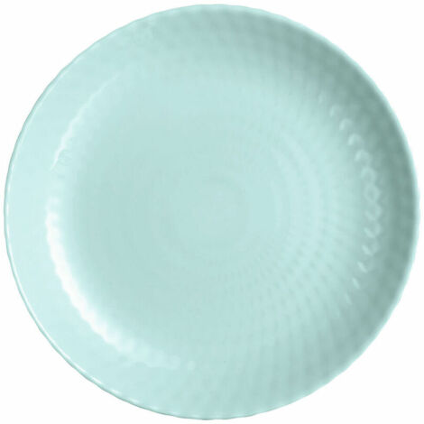 Plato llano - LUMINARC - Pampille - 25 cm - Turquesa - Vidrio templado, fabricado en Francia (1/2)