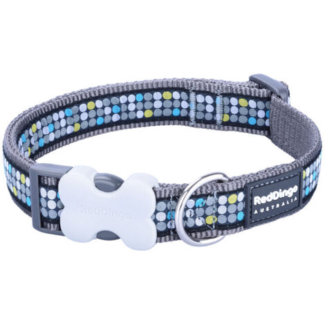 Halsband RD 15 mm x 24-36 cm - Modern auf Grau