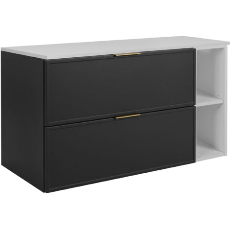 Mobiletto da bagno, Rovere Craft, maniglia dorata, 120 (2 x 60) x 46 x 57 cm (1/5)