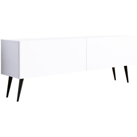 Mobile TV : Nero Opaco, gambe cromate, 140 x 52 x 32 cm (1/5)