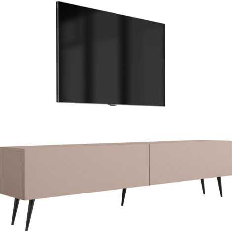 Comodino sospeso con cassetto – frontale scanalato, listelli – colore: Bianco, 40 x 20 x 16 cm (1/5)