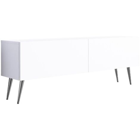 Mobile TV : Nero Opaco / Nero Lucido, gambe dorate, 140 x 52 x 32 cm (1/5)