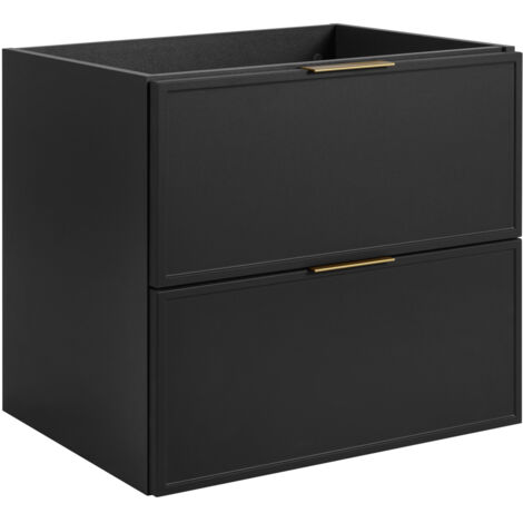 Mobile da bagno, Grigio scuro, maniglia argento, 46 x 80 x 57 cm (1/5)