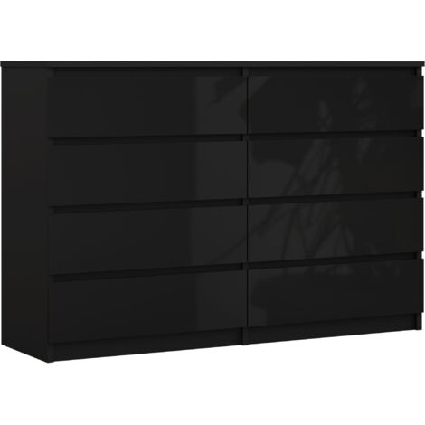 Cassettiera a 2 ante e 3 cassetti, 120 x 78 x 39 cm, colore: blu scuro