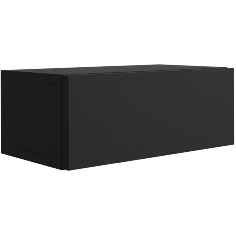 Toletta sospesa con due cassetti, frontale liscio - colore: Bianco, 100 x 40 x 16 cm