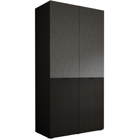Armadio: Grigio Platino / Vetro Scanalato, 200 x 200 x 51 cm (1/5)