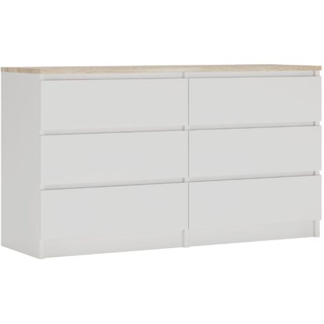 Cassettiera: 6 cassetti, cashmere, 139 x 39 x 79 cm