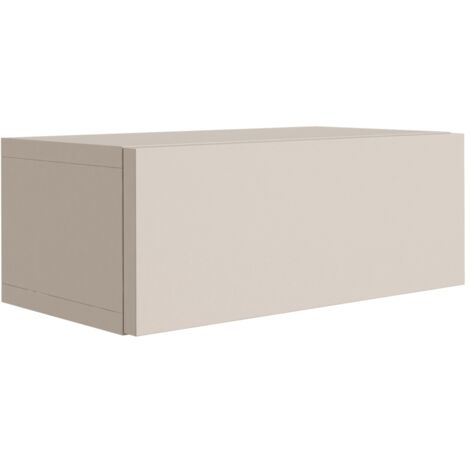 Toletta sospesa con due cassetti, frontale liscio - colore: rosso mattone, 100 x 40 x 16 cm