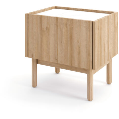 Tavolino, corpo e frontale: Cashmere, TOP: Rovere Linea, 97 x 45 x 65 cm (1/5)