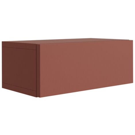 Toletta sospesa con due cassetti, frontale liscio - colore: aloe verde, 100 x 40 x 16 cm