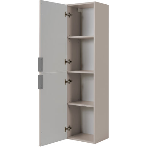 Mobile da bagno, Cashmere, maniglia nera, 46 x 60 x 57 cm
