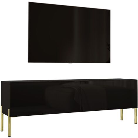 Mobile TV : Nero Opaco, gambe dorate, 140 x 52 x 32 cm (1/5)