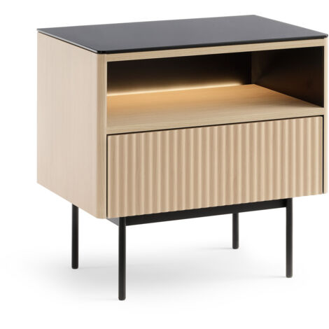 Comodino in rovere Vincenza, 57 x 57 x 39 cm (1/5)