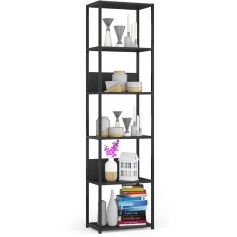 Libreria: sei ripiani, neronero, 192 x 50 x 32cm (1/5)