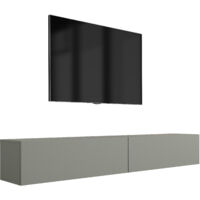 Comodino sospeso con cassetto – frontale scanalato, listelli – colore: rosso mattone, 40 x 20 x 16 cm