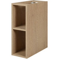 Mobile da bagno 140 cm (2x 60 + 20), piedini, Colore: Rovere Chiaro, 140 x 46 x 80,7 cm, senza piano di lavoro