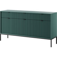 Tavolino: Nero, oro, 104 x 46 x 68 cm, maniglie dorate