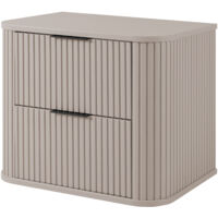 Mobile lavabo sospeso per bagno, rovere noce, 80,4 x 51,7 x 41,5 cm