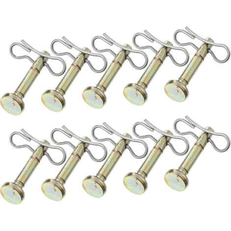 Lot de 10 goupilles de cisaillement et goupilles fendues pour souffleuse à neige Craftsman, Cub Cadet 738-04124A et 714-04040, 10 goupilles de cisaillement et 10 goupilles fendues (1/5)