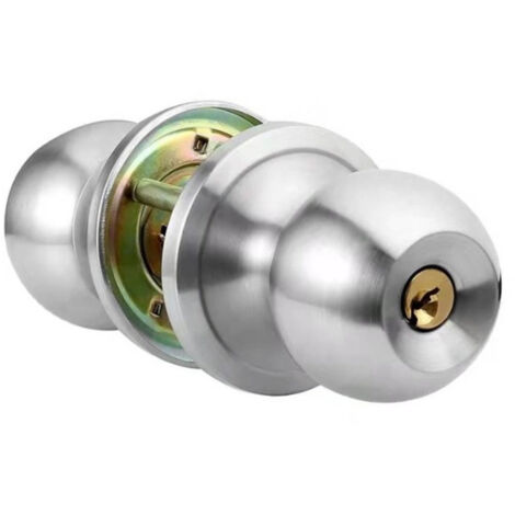 Poignée De Porte, Ronde Bouton Serrure Verrouillage Porte, Verrouillage par clés, Taille du loquet 60 / 70mm (1/5)