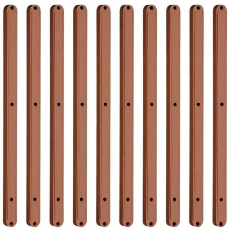 Lot de 5 paires de glissières de tiroir en plastique pour tiroir - 298 mm - Marron (1/5)