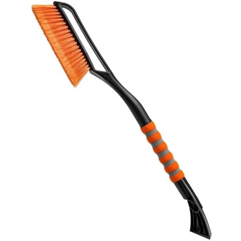 Grattoir à glace - Balai de voiture - Brosse à neige - Amovible - Pour voitures et peinture - Orange (1/5)