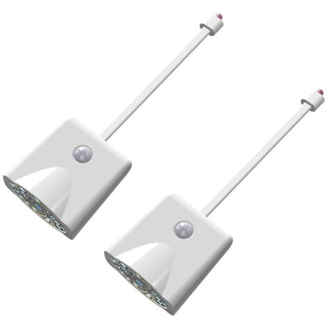 Lot de 2 lampes de toilette - Veilleuses pour WC - Éclairage de cuvette - Capteur 10 couleurs - Avec projecteur - Idéal pour l'éclairage de la salle de bain, un cadeau de Noël pratique et élégant (1/5)